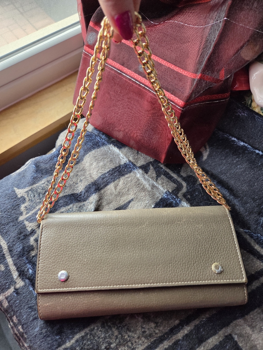 Authentic Celine Large Flap Multifunction Wallet